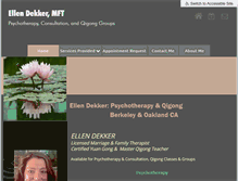 Tablet Screenshot of ellendekkertherapy.com